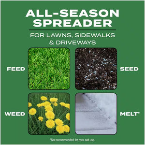 Wizz Spreader Holds up to 2,500 Sq. Ft. of Product, Handheld Spreader for Grass Seed, Fertilizer, Salt and Ice Melt