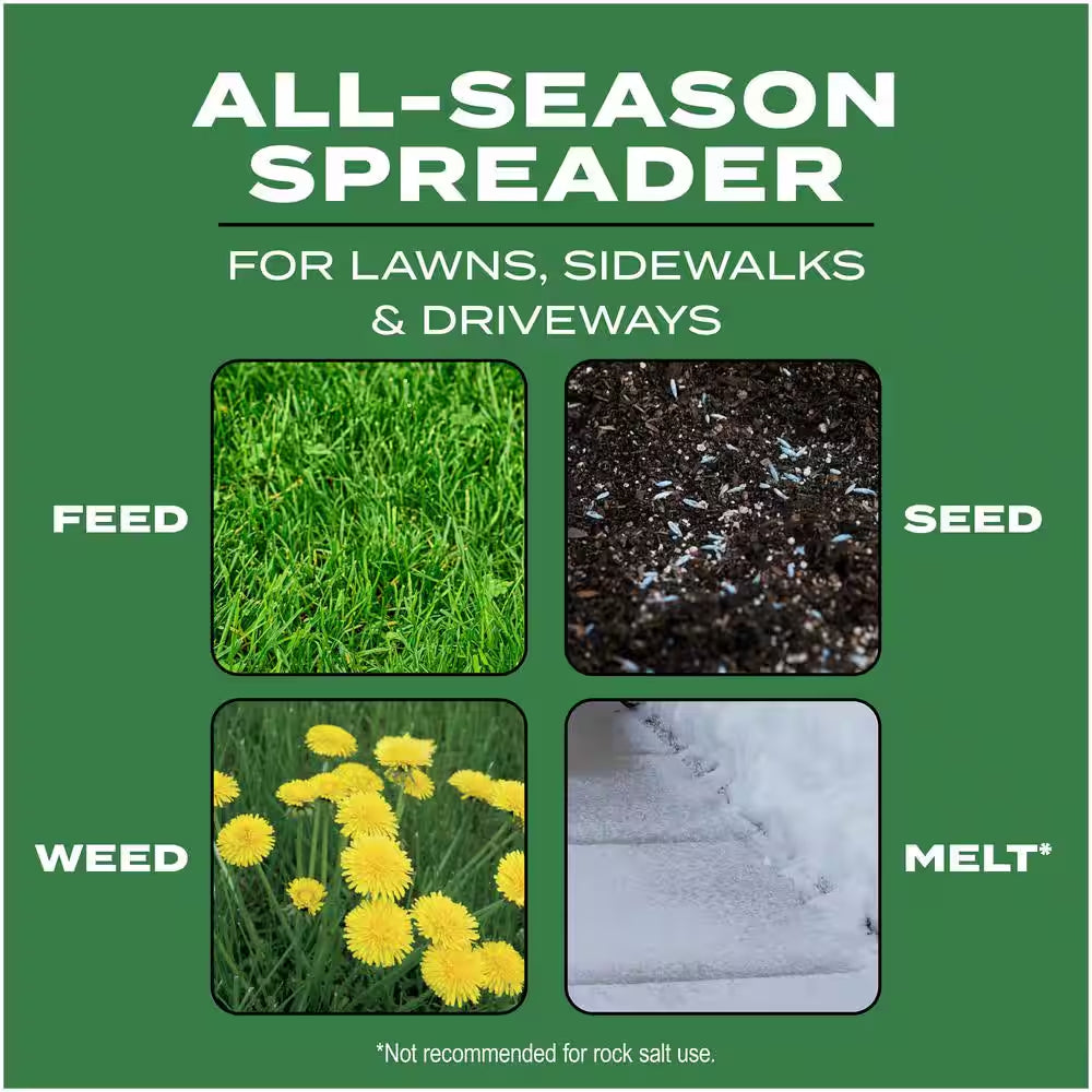 Wizz Spreader Holds up to 2,500 Sq. Ft. of Product, Handheld Spreader for Grass Seed, Fertilizer, Salt and Ice Melt