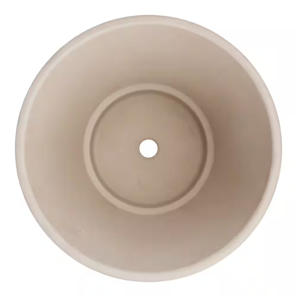 Gertrude Medium Granite Terracotta Planter with Drainage Holes (10.81 In. L X 10.81 In. W X 8.17 In. H)