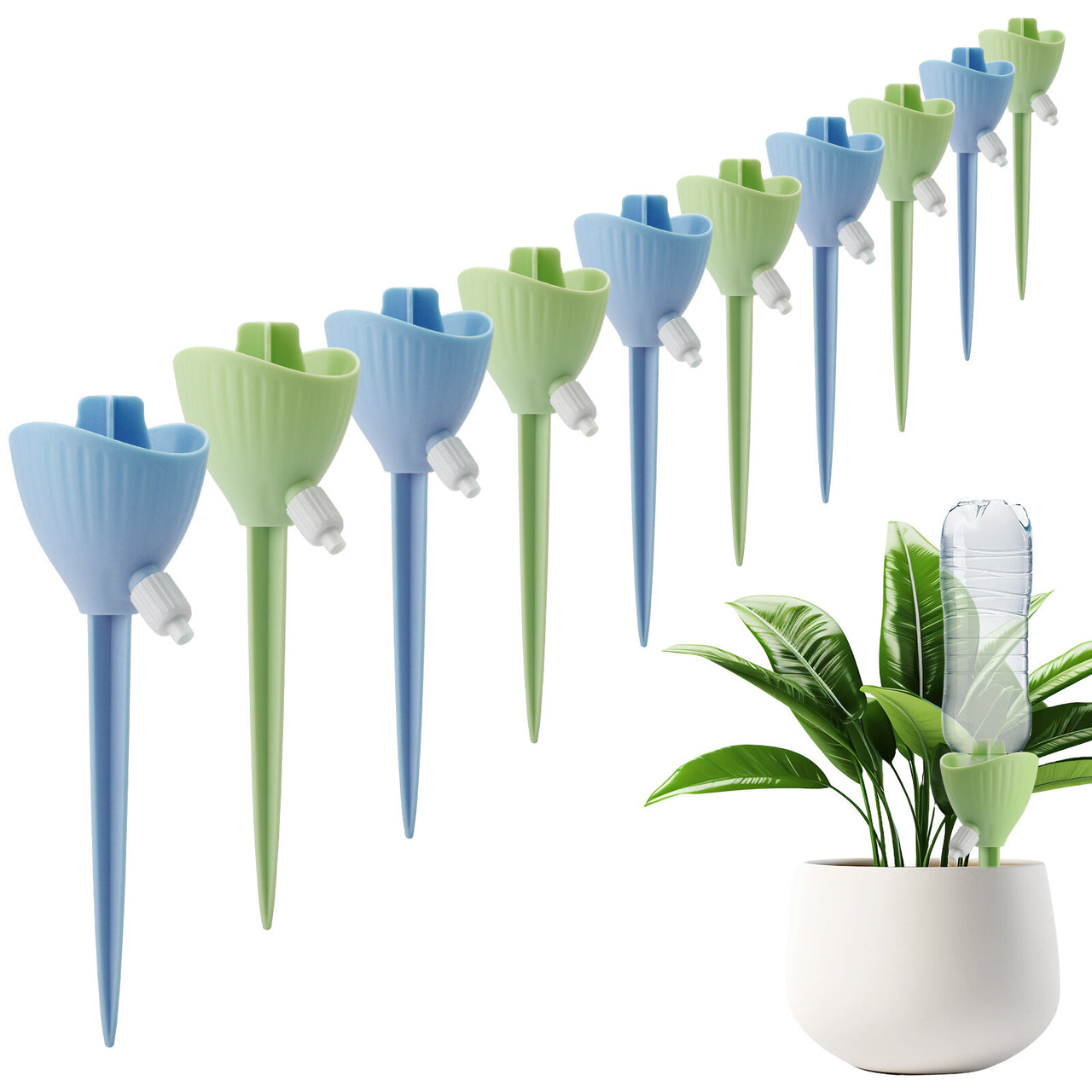 10Pcs Self Plant Waterer Automatic Watering Spikes Devices with Slow Release
