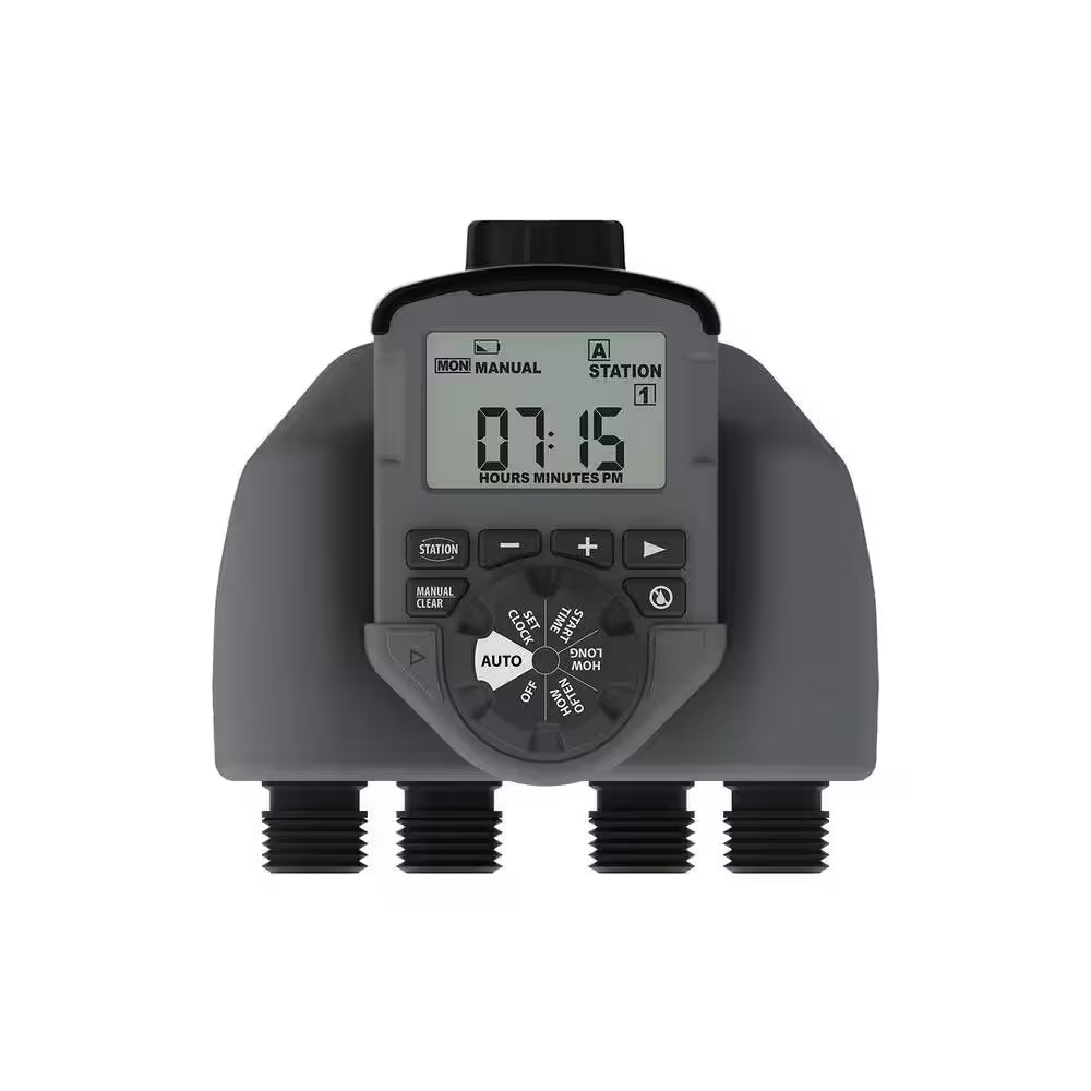 4-Outlet Programmable Hose Watering Timer Sprinkler Timer