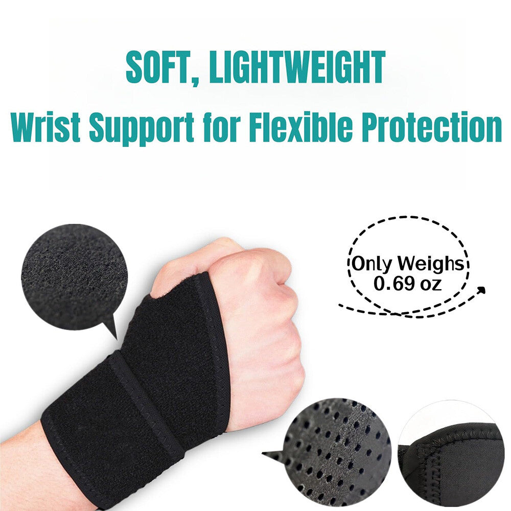 2 Pack Wrist Brace Fitted Wrist Support Wrist Strap Hand Support Breathable
