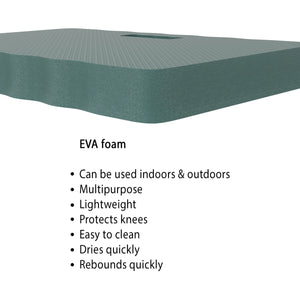 Multipurpose 1.5-Inch EVA Foam Kneeling Pad with Handle (Green)