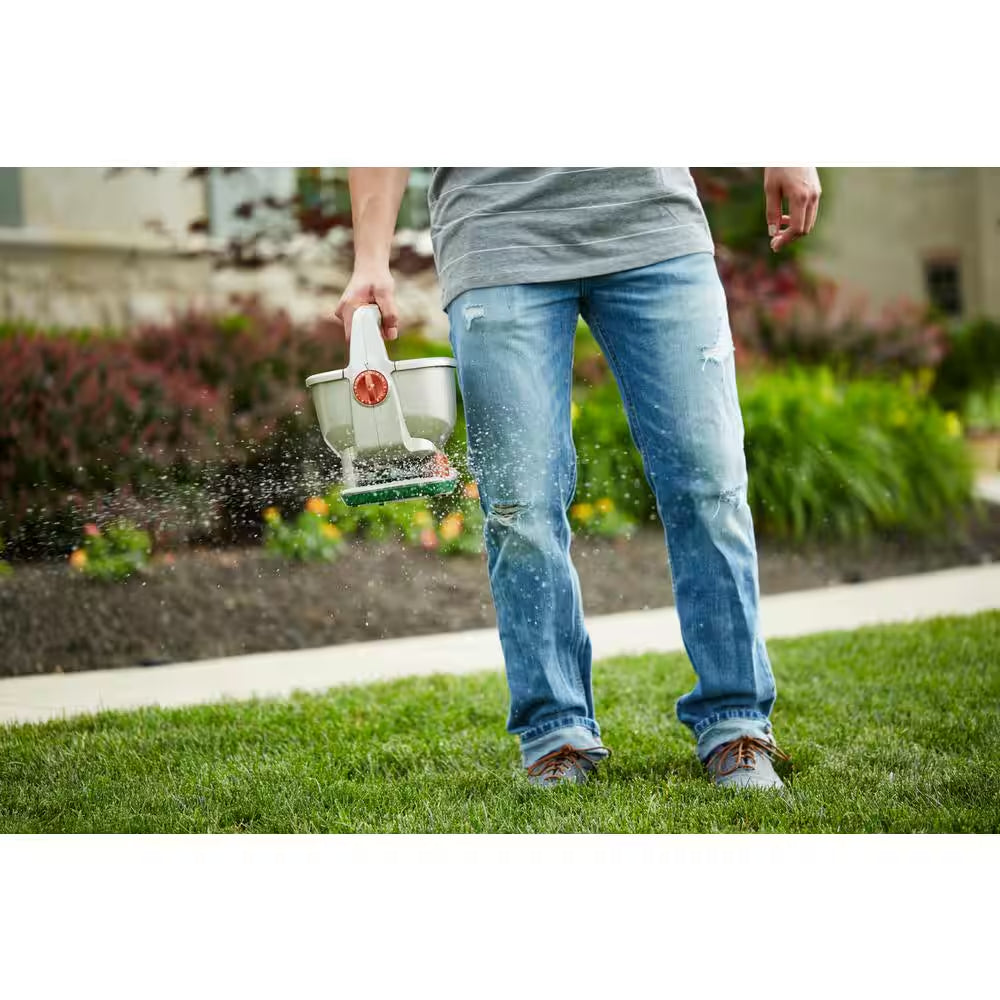 Wizz Spreader Holds up to 2,500 Sq. Ft. of Product, Handheld Spreader for Grass Seed, Fertilizer, Salt and Ice Melt