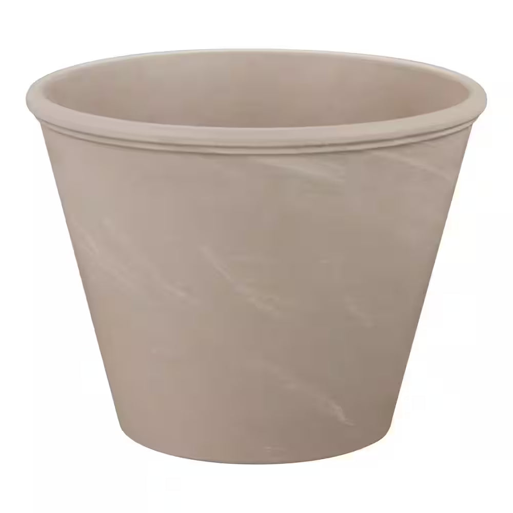 Gertrude Medium Granite Terracotta Planter with Drainage Holes (10.81 In. L X 10.81 In. W X 8.17 In. H)