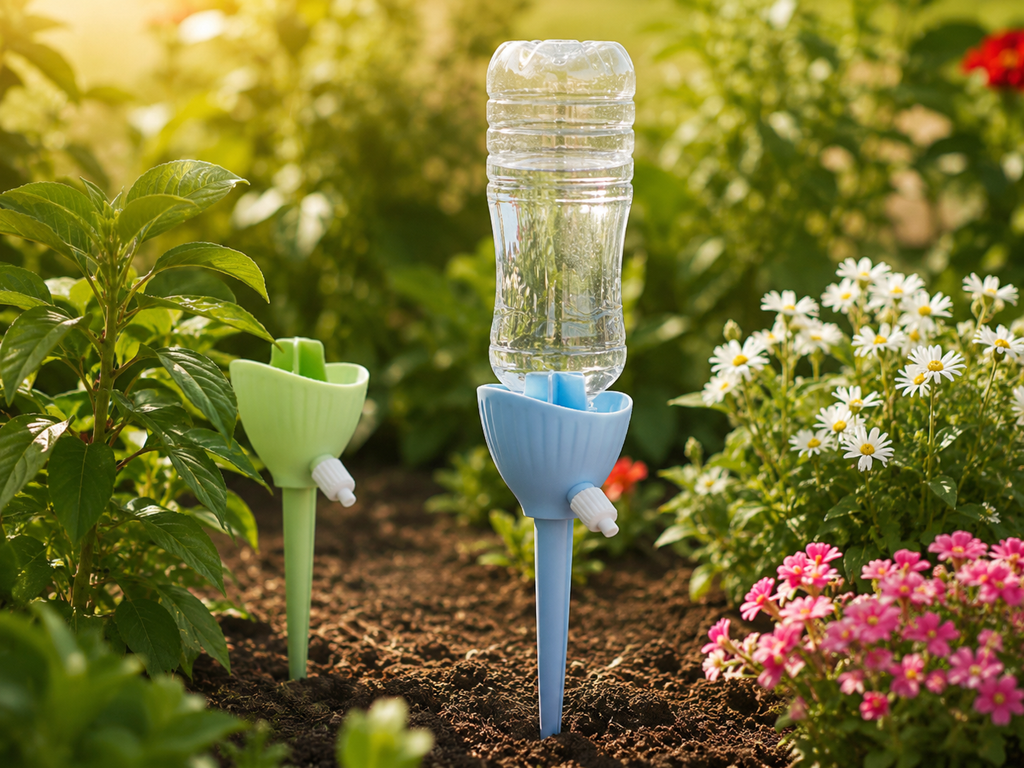 10Pcs Self Plant Waterer Automatic Watering Spikes, Slow Release Plant Irrigation Drip Devices, Adjustable Water Drippers for Indoor Outdoor Plants, Bottle Watering Stakes for Potted Plants, Garden, Houseplants, Vacation Plant Care