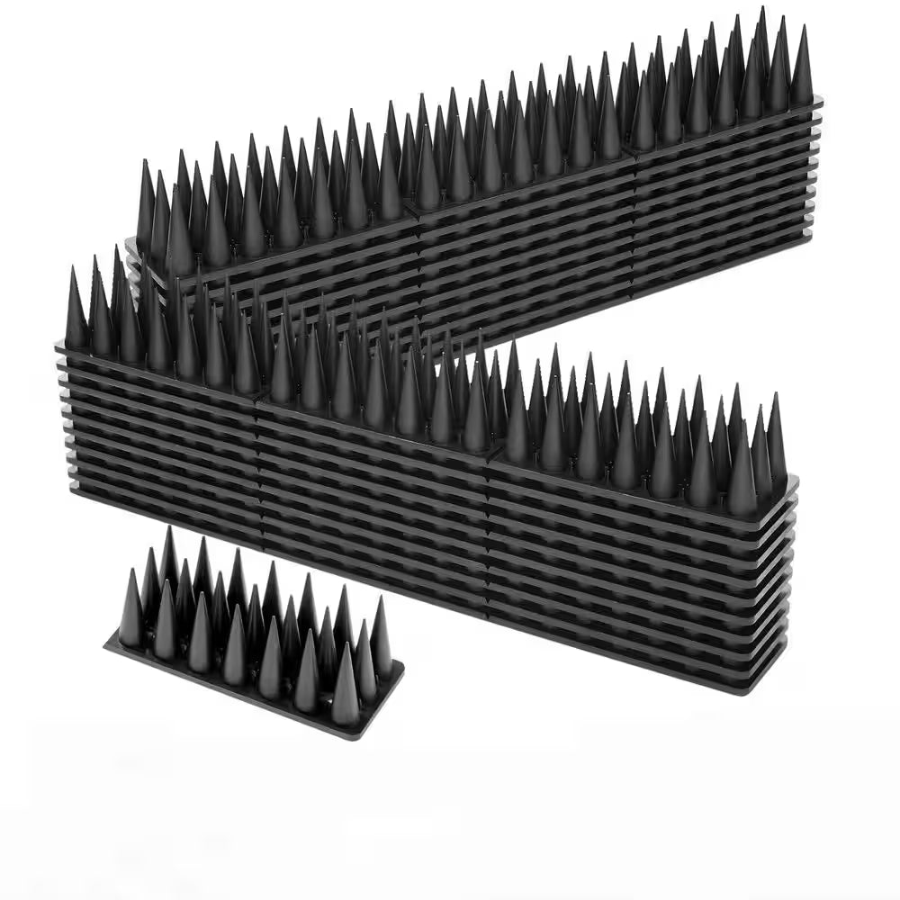 Black Bird Spikes, Animal Deterrent Spikes for Bird, Squirrel, Raccoon, Pigeon and Cat (20-Pack)