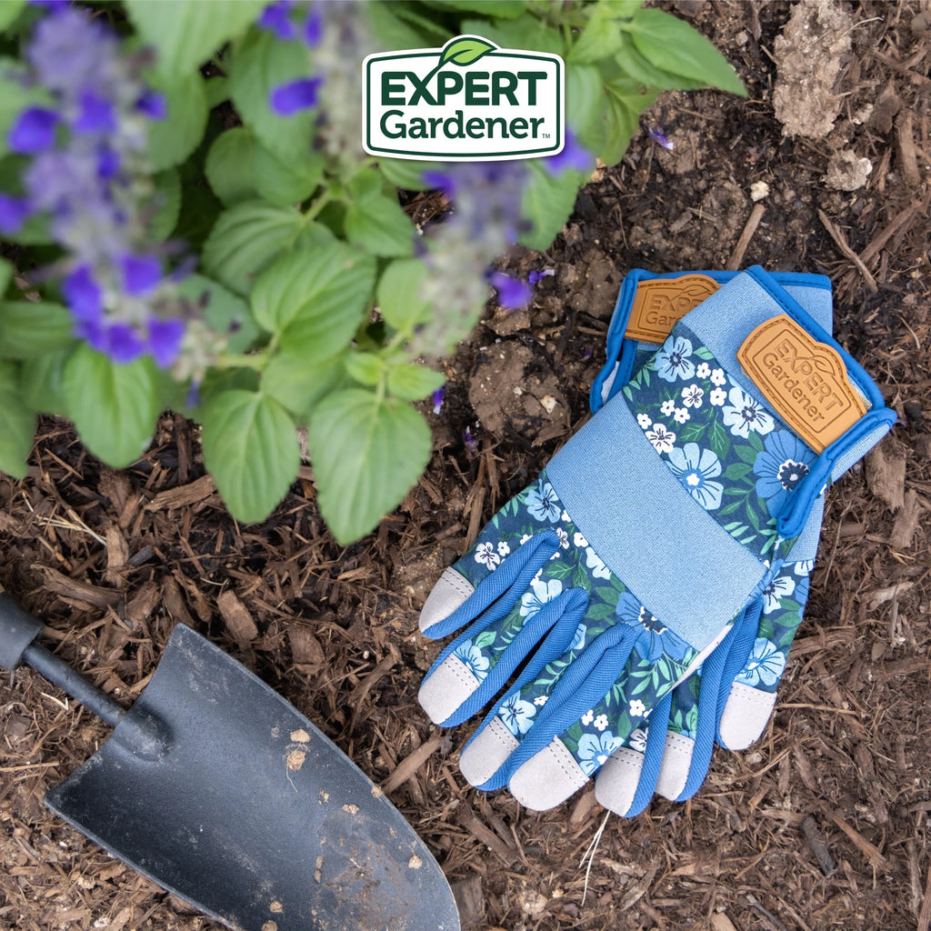 Womens Cooling, Adustable Wrist, Synthetic Leather Gardening Gloves, Size M