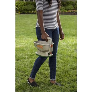 Wizz Spreader Holds up to 2,500 Sq. Ft. of Product, Handheld Spreader for Grass Seed, Fertilizer, Salt and Ice Melt