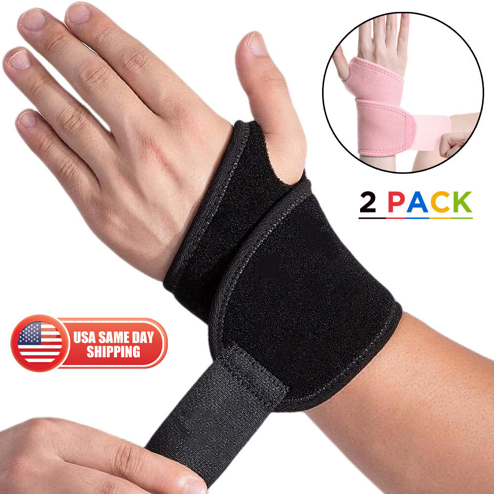 2 Pack Wrist Brace Fitted Wrist Support Wrist Strap Hand Support Breathable
