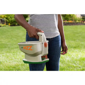 Wizz Spreader Holds up to 2,500 Sq. Ft. of Product, Handheld Spreader for Grass Seed, Fertilizer, Salt and Ice Melt